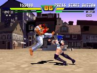 une photo d'Ã©cran de Street Fighter EX plus Alpha sur Sony Playstation